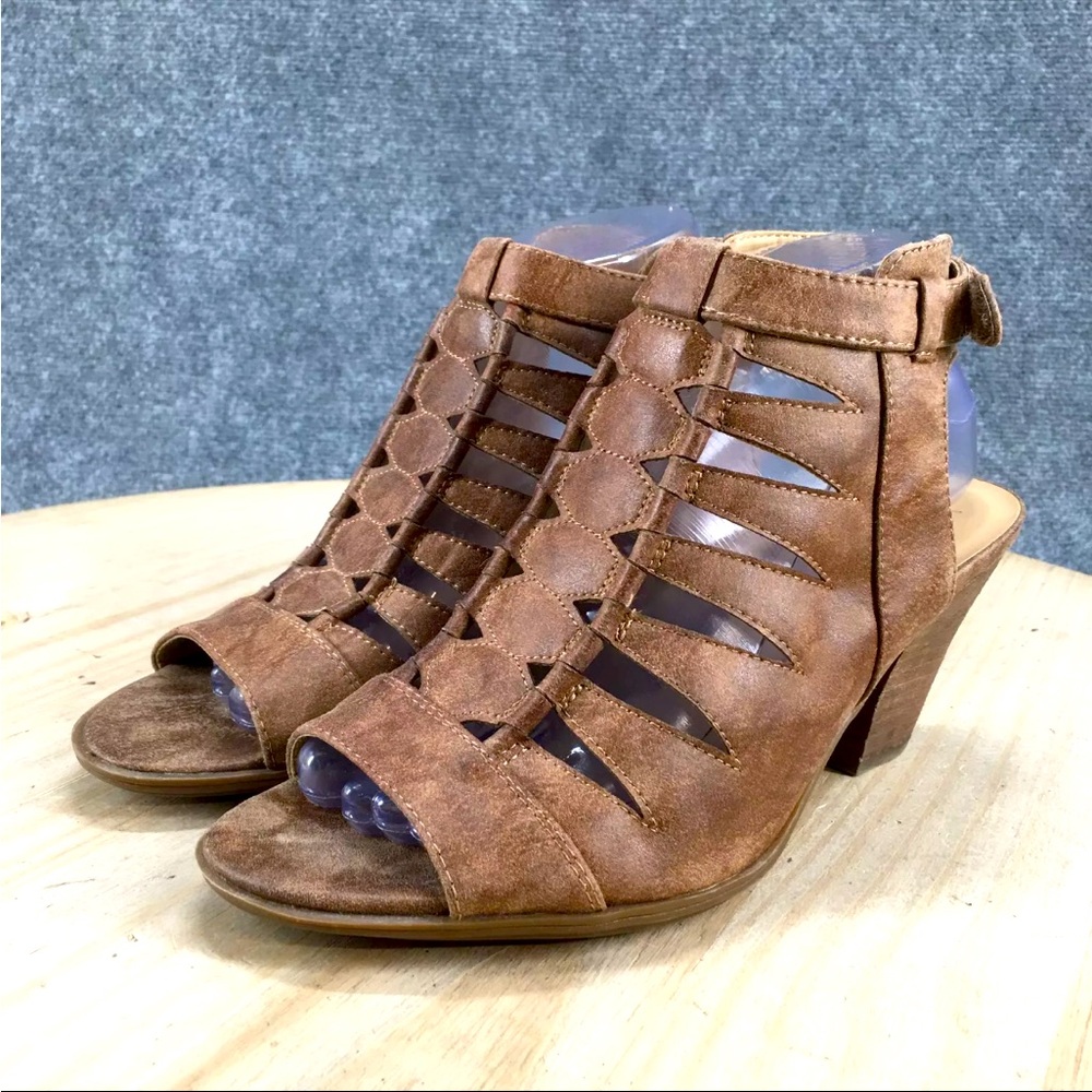Naturalizer Talan, Latte Fab Cage Ankle Booties 9